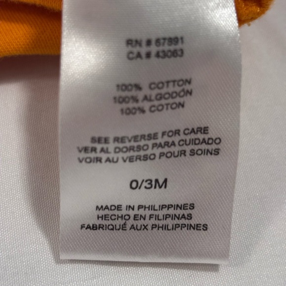 Used Gen2 Tennessee Volunteers Orange Baby Onesie 0-3 months - Picture 7 of 7